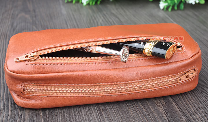 【淘金周】原装意大利lubinski鲁宾斯基真皮两斗烟斗包 I811棕色-3