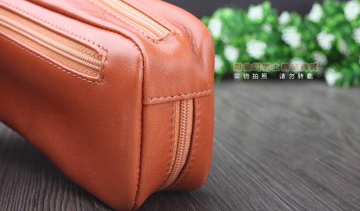 【淘金周】原装意大利lubinski鲁宾斯基真皮两斗烟斗包 I811棕色-9