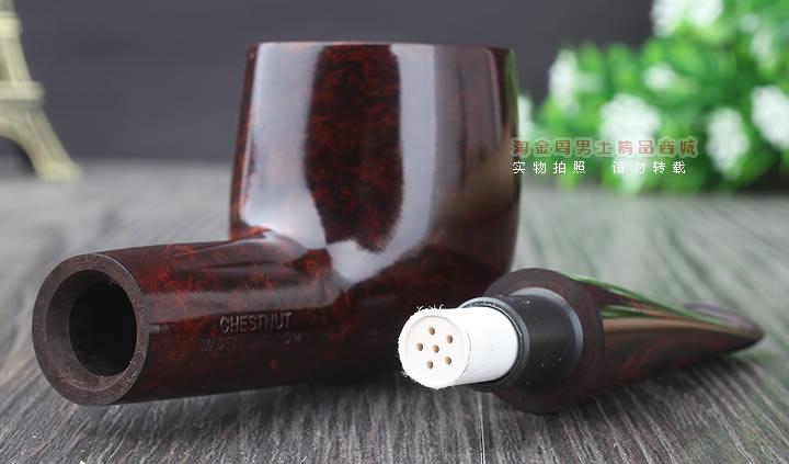 【淘金周】英国登喜路Dunhill石楠木烟斗 6件套装 粟色光面4106F-6