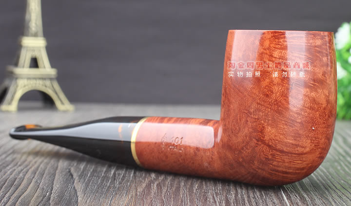 淘金周 正品意大利沙芬石楠木烟斗 六件套装老虎光面101-2
