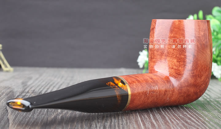 淘金周 正品意大利沙芬石楠木烟斗 六件套装老虎光面101-3