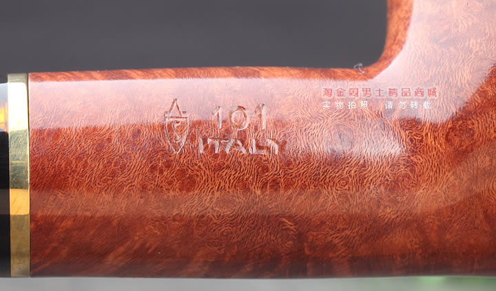 淘金周 正品意大利沙芬石楠木烟斗 六件套装老虎光面101-8