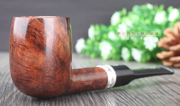 淘金周 意大利沙芬石楠木烟斗 6件套装银圈光面114-1