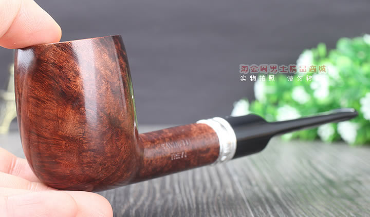 淘金周 意大利沙芬石楠木烟斗 6件套装银圈光面114-10