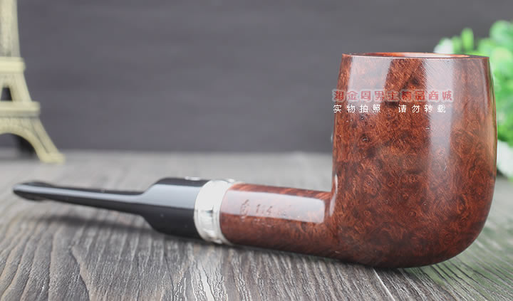 淘金周 意大利沙芬石楠木烟斗 6件套装银圈光面114-2