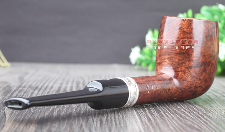淘金周 意大利沙芬石楠木烟斗 6件套装银圈光面114-3
