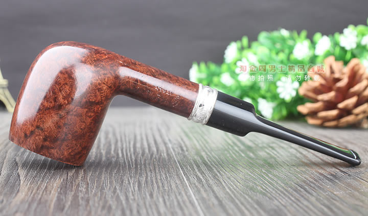 淘金周 意大利沙芬石楠木烟斗 6件套装银圈光面114-5