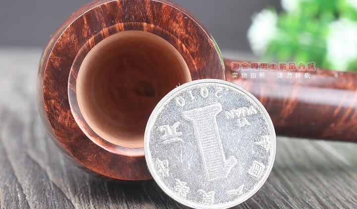 淘金周 意大利沙芬石楠木烟斗 6件套装银圈光面114-6