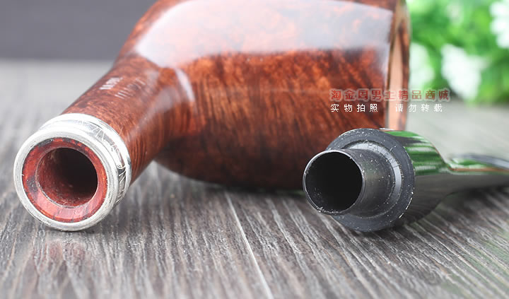 淘金周 意大利沙芬石楠木烟斗 6件套装银圈光面114-7