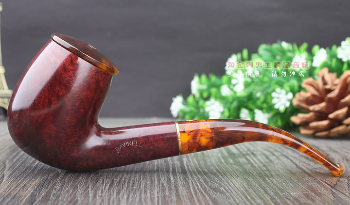 淘金周 意大利沙芬SAVINELLI石楠木烟斗 6件套装玉盖光面606-4