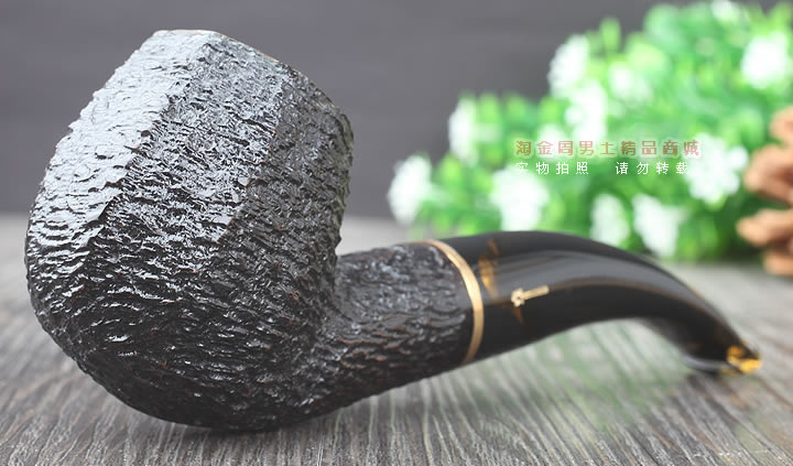 淘金周 正品意大利沙芬石楠木烟斗 六件套装老虎刻花698-1