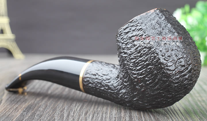 淘金周 正品意大利沙芬石楠木烟斗 六件套装老虎刻花698-2