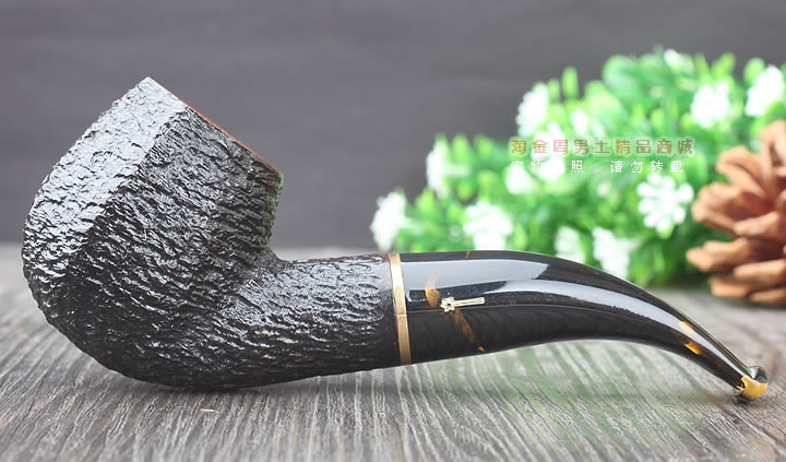 淘金周 正品意大利沙芬石楠木烟斗 六件套装老虎刻花698-4