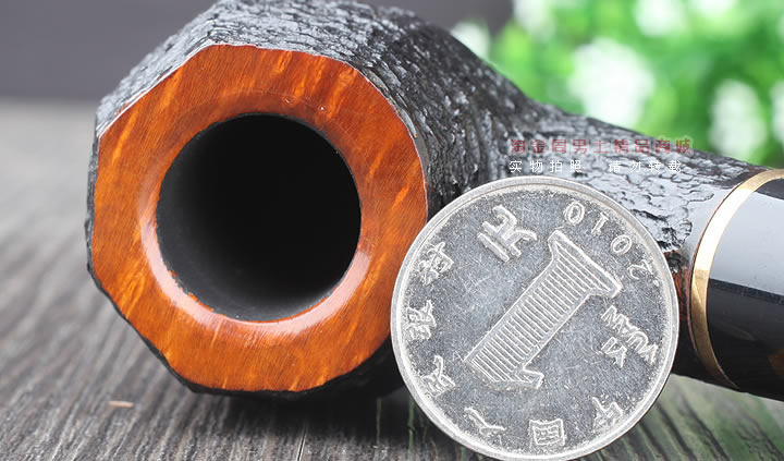 淘金周 正品意大利沙芬石楠木烟斗 六件套装老虎刻花698-6