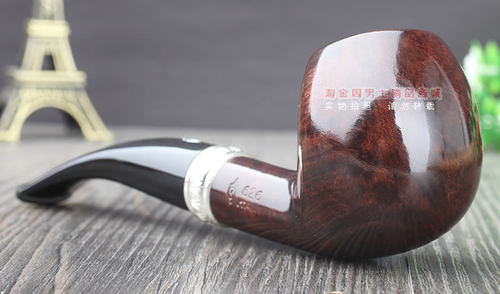 淘金周 意大利沙芬石楠木烟斗 6件套装银圈光面626-2