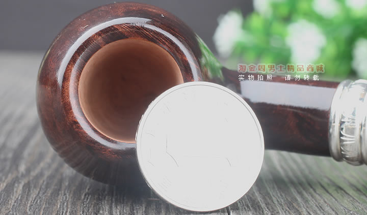 淘金周 意大利沙芬石楠木烟斗 6件套装银圈光面626-6