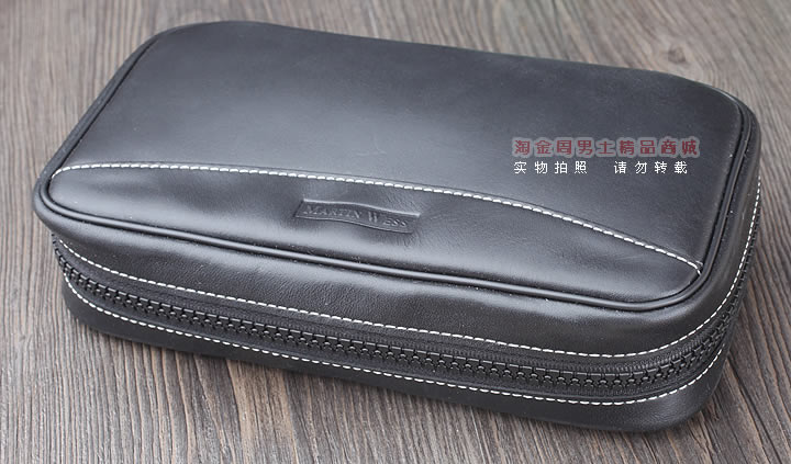 【淘金周】原装德国Martin Wess手工牛皮烟斗包 三斗包FP35/3-1