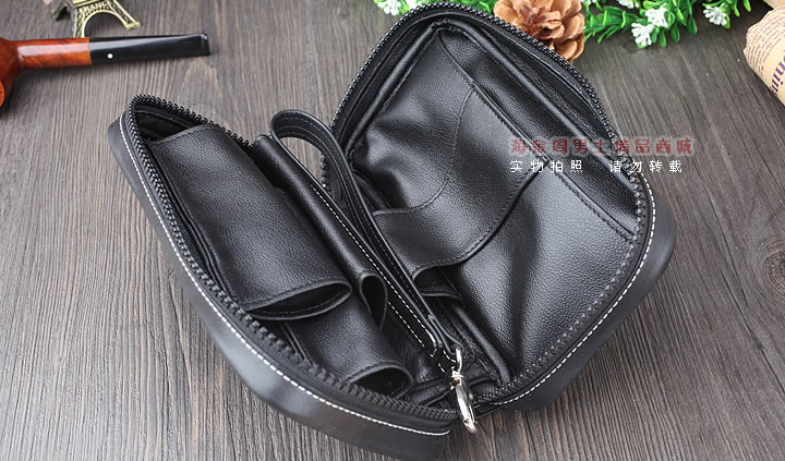 【淘金周】原装德国Martin Wess手工牛皮烟斗包 三斗包FP35/3-3