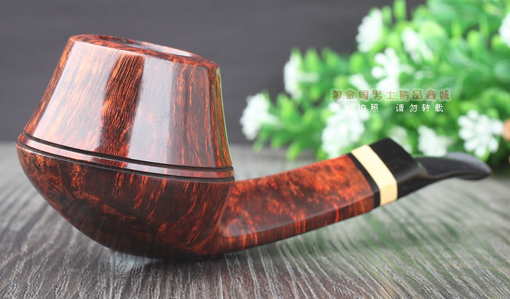 淘金周 丹麦大师Jorgen NIELSEN进口石楠木烟斗 直纹斗JG14-1
