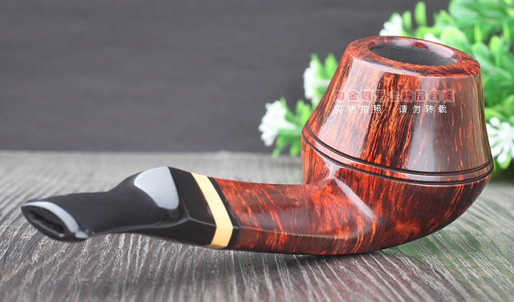 淘金周 丹麦大师Jorgen NIELSEN进口石楠木烟斗 直纹斗JG14-3