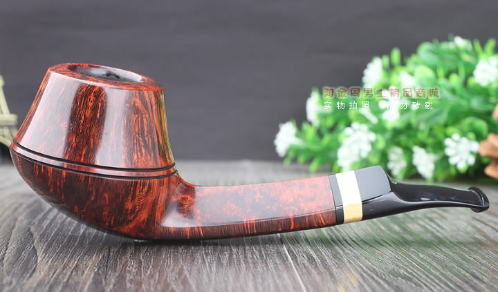 淘金周 丹麦大师Jorgen NIELSEN进口石楠木烟斗 直纹斗JG14-4