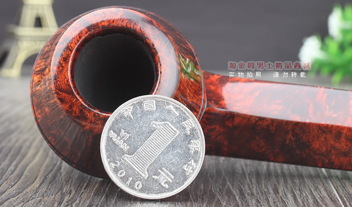 淘金周 丹麦大师Jorgen NIELSEN进口石楠木烟斗 直纹斗JG14-7