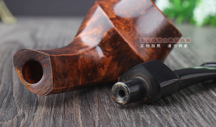 淘金周 丹麦大师Jorgen NIELSEN进口石楠木烟斗 直纹斗JG15-7