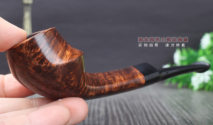 淘金周 丹麦大师Jorgen NIELSEN进口石楠木烟斗 直纹斗JG15-9