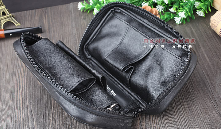 【淘金周】原装德国Martin Wess手工牛皮烟斗包 三斗包LP35/3-4