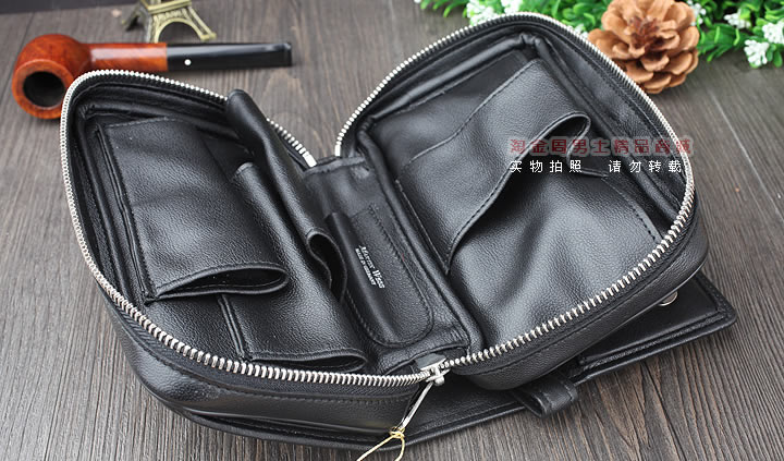 【淘金周】原装德国Martin Wess手工牛皮烟斗包 3斗包OP110/3-9