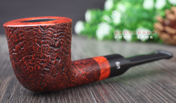 淘金周 丹麦Stanwell石楠木烟斗 陶瓷烟丝罐套装斗 5件套装麻面-1