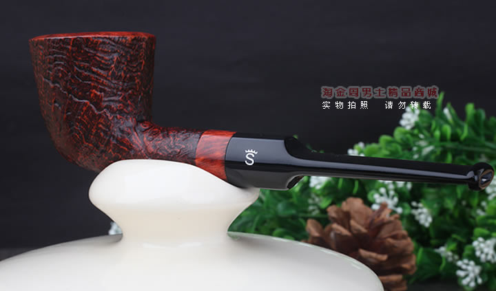 淘金周 丹麦Stanwell石楠木烟斗 陶瓷烟丝罐套装斗 5件套装麻面-15