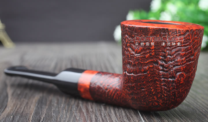 淘金周 丹麦Stanwell石楠木烟斗 陶瓷烟丝罐套装斗 5件套装麻面-2