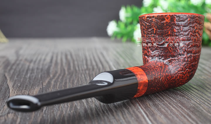 淘金周 丹麦Stanwell石楠木烟斗 陶瓷烟丝罐套装斗 5件套装麻面-3