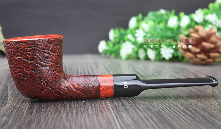 淘金周 丹麦Stanwell石楠木烟斗 陶瓷烟丝罐套装斗 5件套装麻面-4