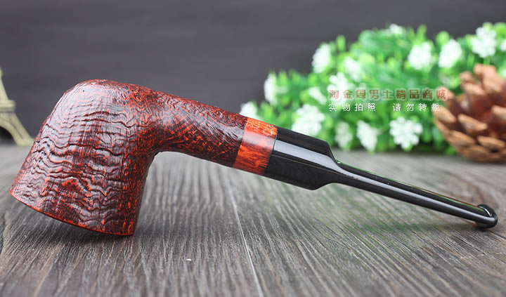 淘金周 丹麦Stanwell石楠木烟斗 陶瓷烟丝罐套装斗 5件套装麻面-5