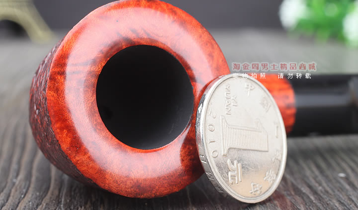 淘金周 丹麦Stanwell石楠木烟斗 陶瓷烟丝罐套装斗 5件套装麻面-6