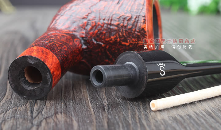 淘金周 丹麦Stanwell石楠木烟斗 陶瓷烟丝罐套装斗 5件套装麻面-7