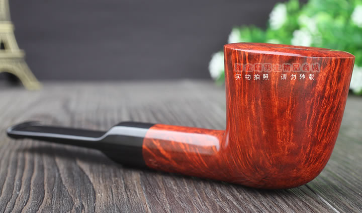 淘金周 丹麦Stanwell石楠木烟斗 陶瓷烟丝罐套装斗 5件套装酒红-2