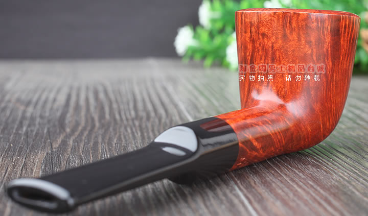 淘金周 丹麦Stanwell石楠木烟斗 陶瓷烟丝罐套装斗 5件套装酒红-3