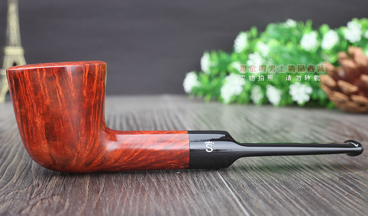 淘金周 丹麦Stanwell石楠木烟斗 陶瓷烟丝罐套装斗 5件套装酒红-4