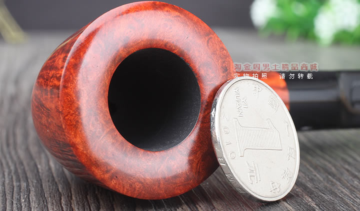 淘金周 丹麦Stanwell石楠木烟斗 陶瓷烟丝罐套装斗 5件套装酒红-6