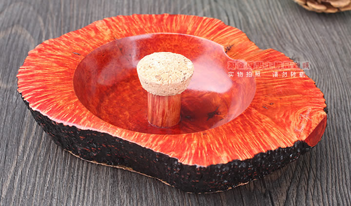 淘金周 石楠木 烟灰缸-1