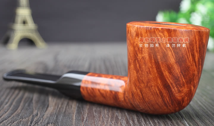 淘金周 丹麦Stanwell石楠木烟斗 陶瓷烟丝罐套装斗 5件套装浅棕色-2