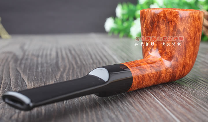 淘金周 丹麦Stanwell石楠木烟斗 陶瓷烟丝罐套装斗 5件套装浅棕色-3