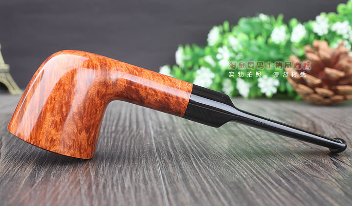 淘金周 丹麦Stanwell石楠木烟斗 陶瓷烟丝罐套装斗 5件套装浅棕色-5