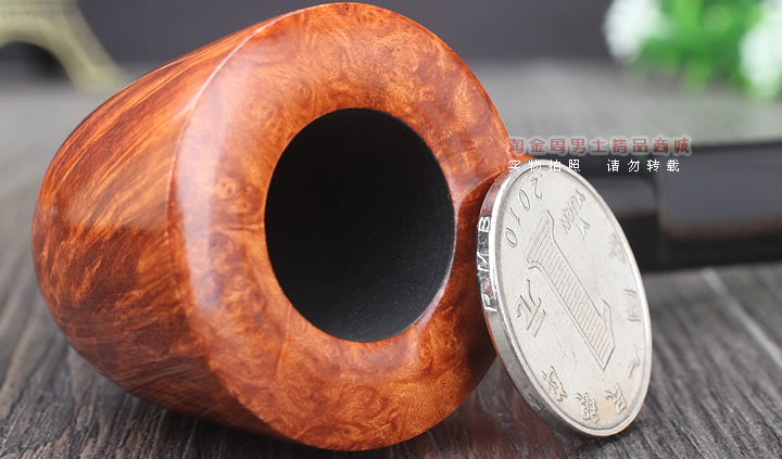 淘金周 丹麦Stanwell石楠木烟斗 陶瓷烟丝罐套装斗 5件套装浅棕色-6