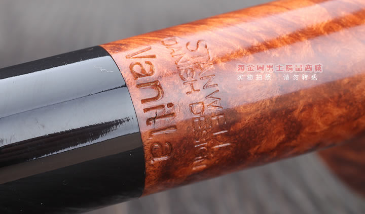 淘金周 丹麦Stanwell石楠木烟斗 陶瓷烟丝罐套装斗 5件套装浅棕色-8