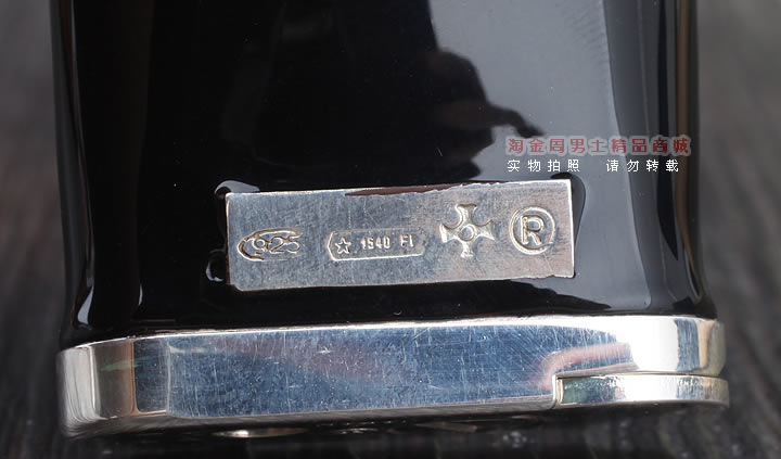 淘金周 德国十字架Sillems 纯银珐琅烟斗打火机 黑色-4