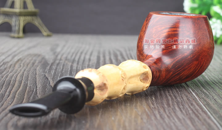 淘金周 意大利Caesar凯撒石楠木烟斗 5件套装D级 D28-3